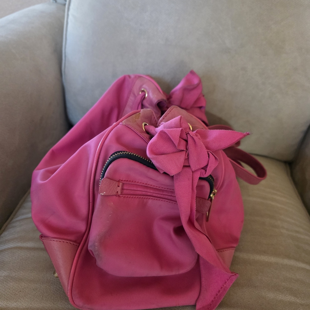 Juicy Couture Pink Backpack with Bow Accent